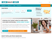 Tablet Screenshot of clearhealthcosts.com